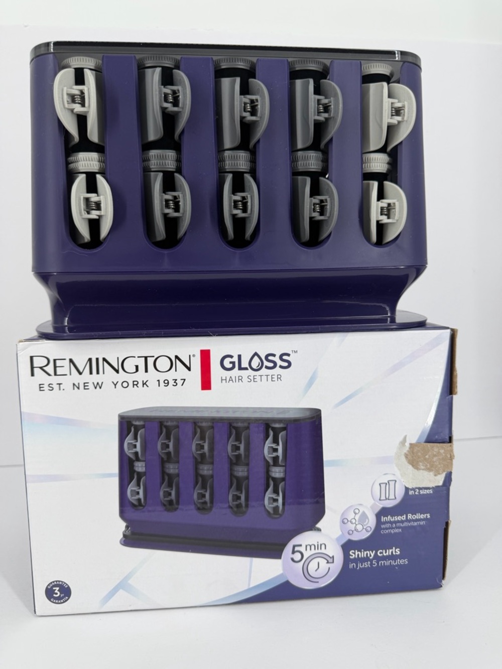 Remington Gloss Hair Setter Roller Set 20 rollers 2 sizes Curlers Curls Waves